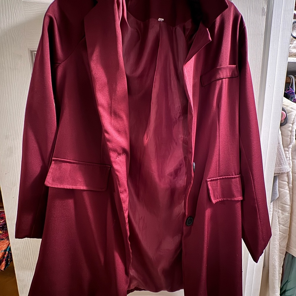 Women's Burgundy Coat